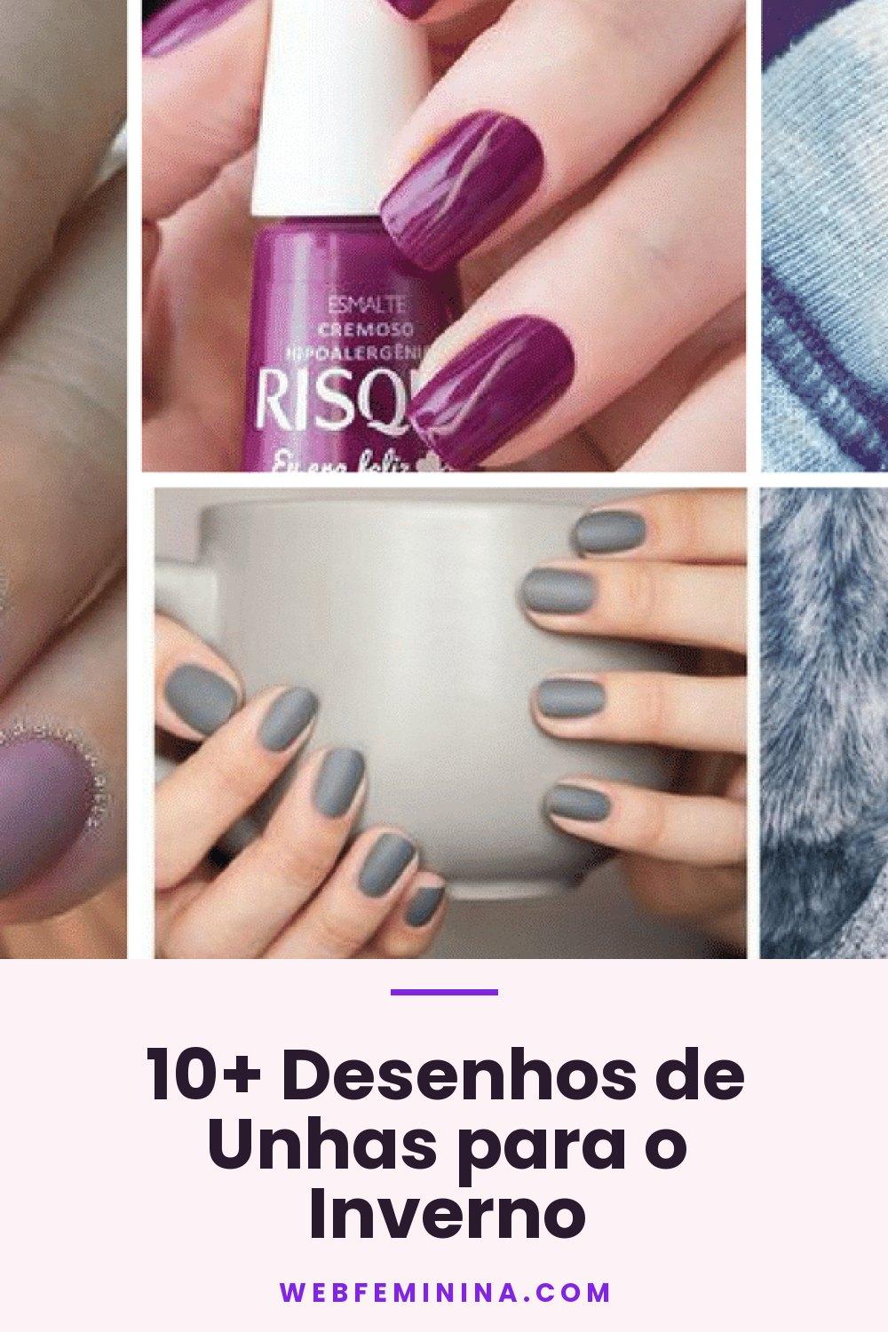 10+ Desenhos de Unhas para o Inverno