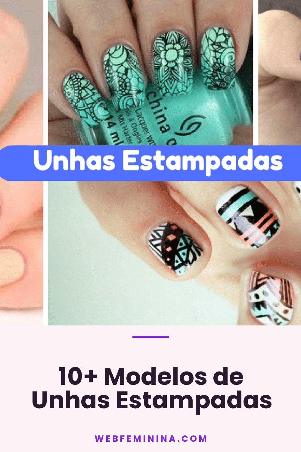 10+ Modelos de Unhas Estampadas