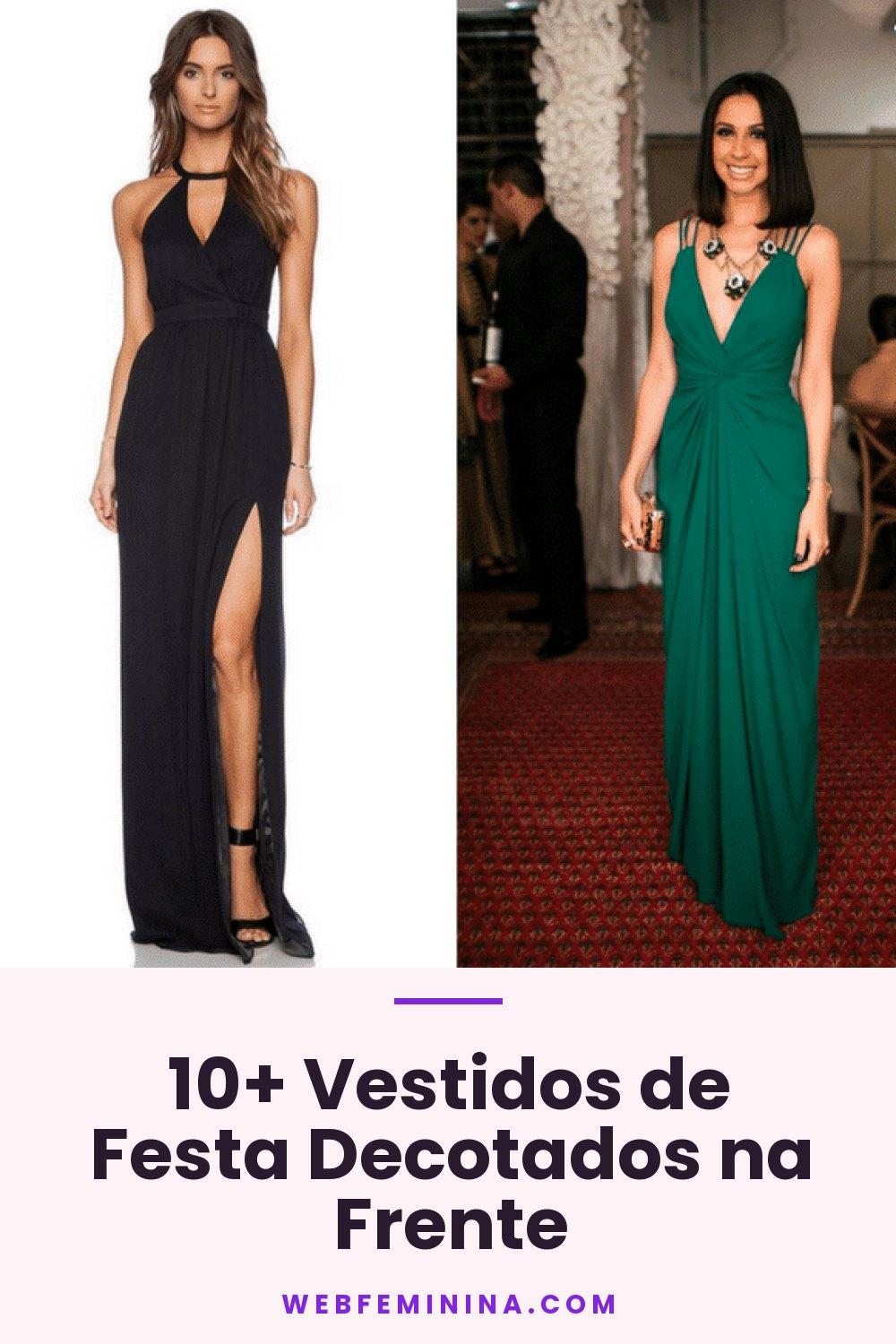 10+ Vestidos de Festa Decotados na Frente