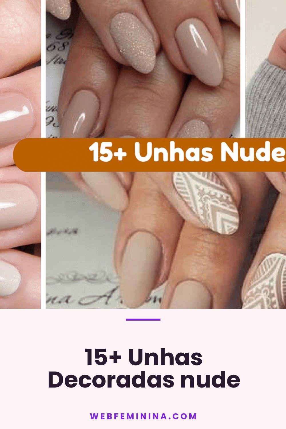 15+ Unhas Decoradas nude