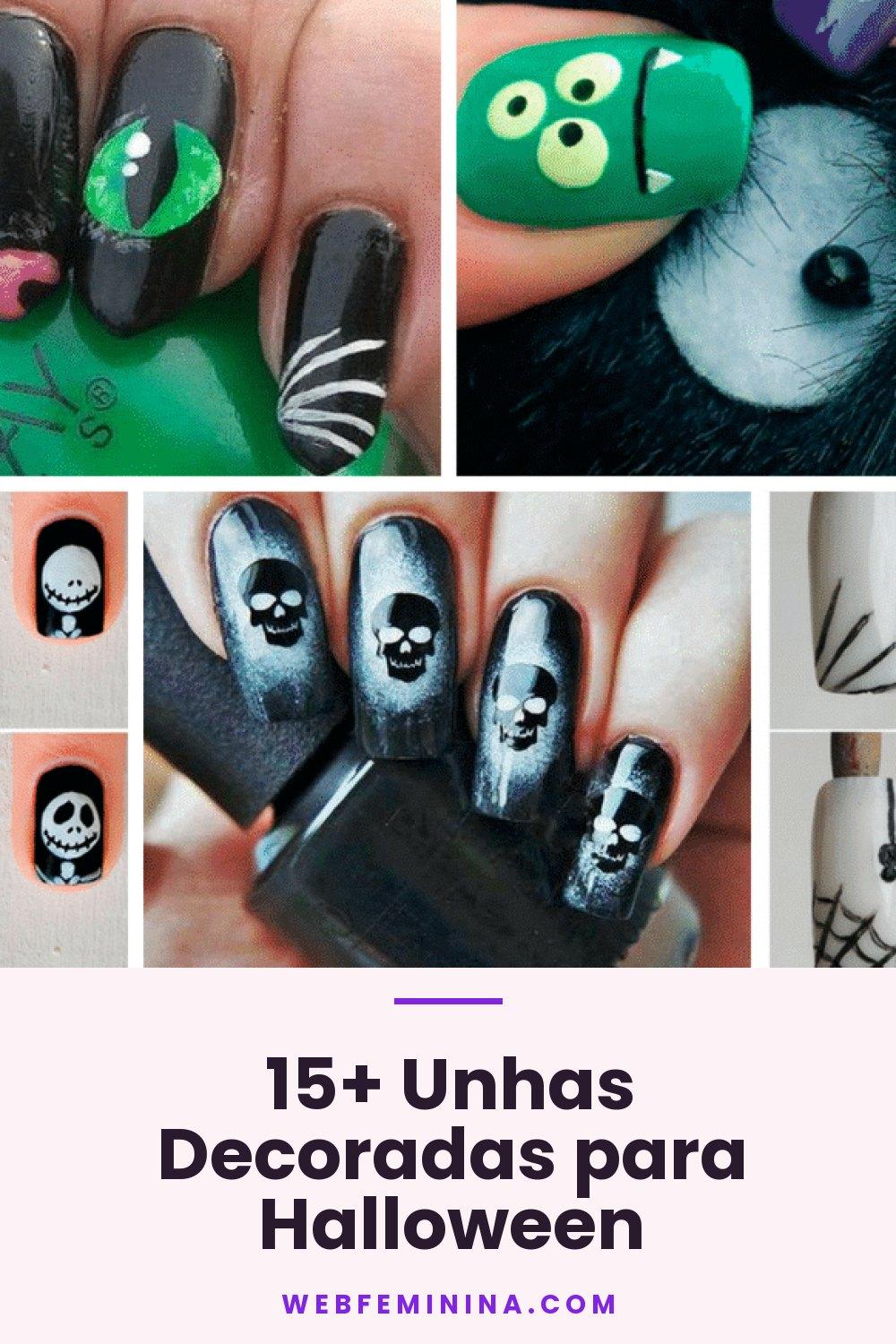 15+ Unhas Decoradas para Halloween