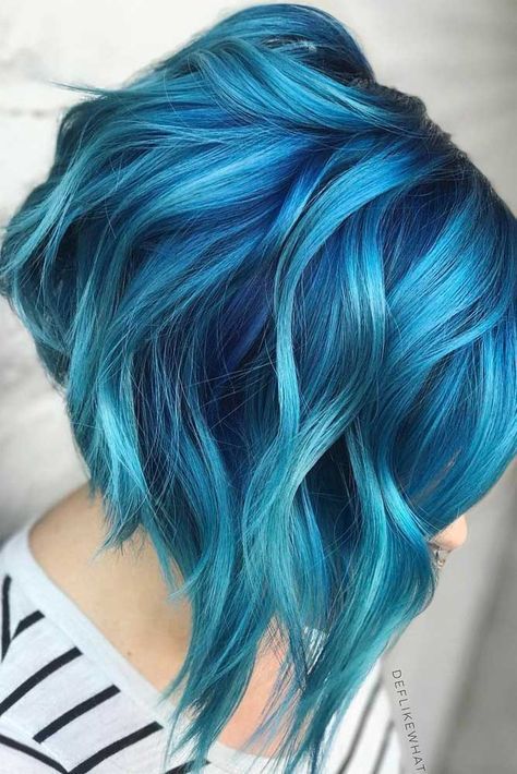 cabelo azul turquesa ideia