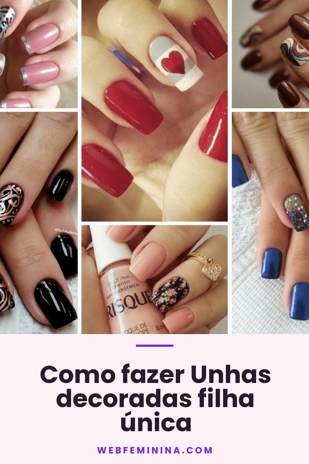Como fazer Unhas decoradas filha única