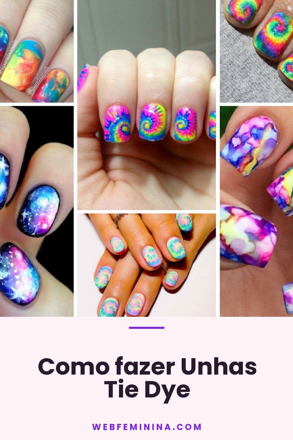 Como fazer Unhas Tie Dye