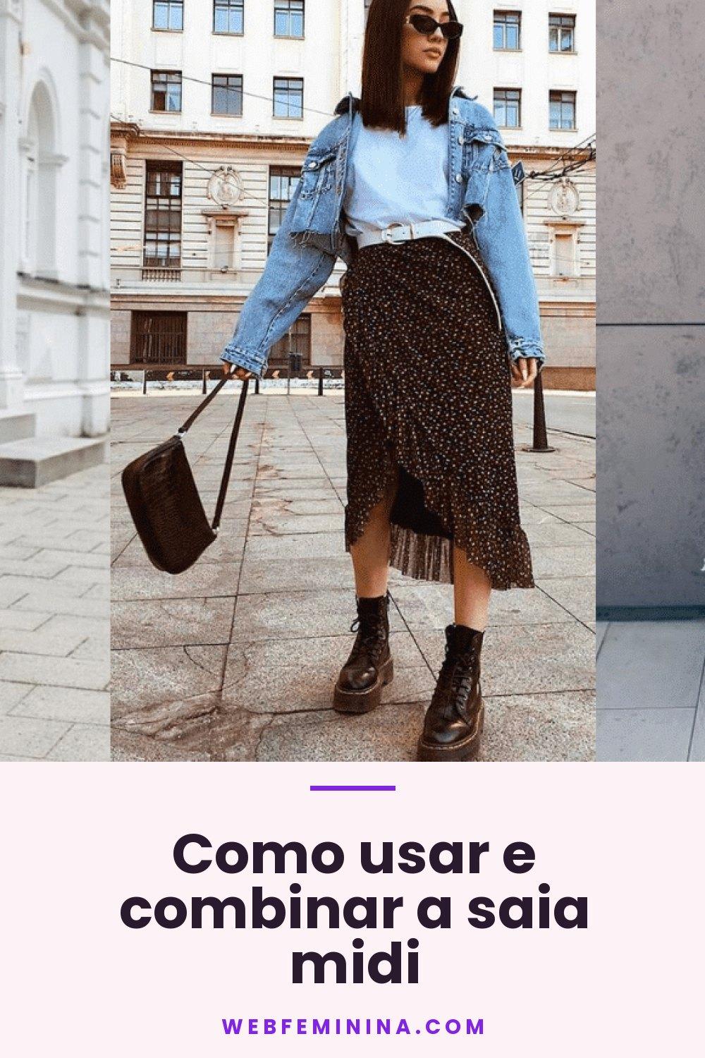 Como usar e combinar a saia midi