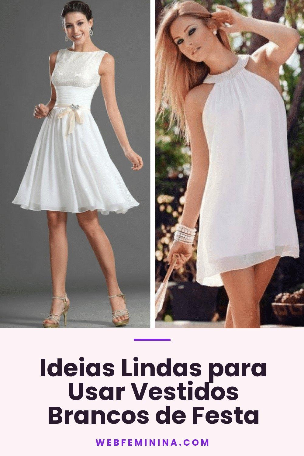 Ideias Lindas para Usar Vestidos Brancos de Festa