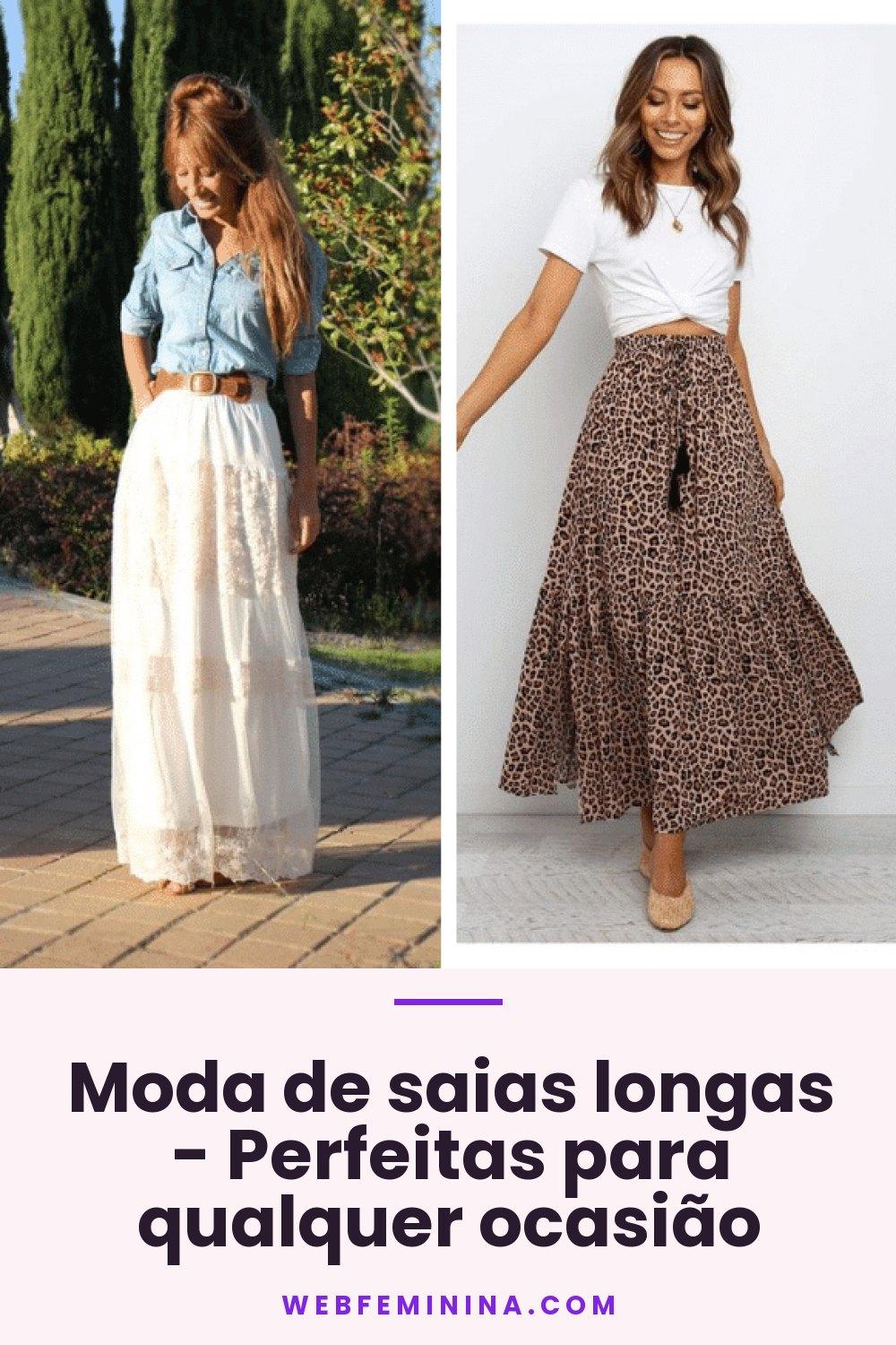 Moda de saias longas - Perfeitas para qualquer ocasião