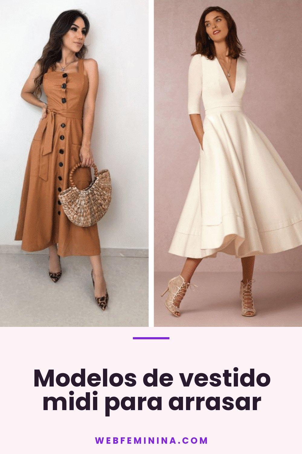 Modelos de vestido midi para arrasar