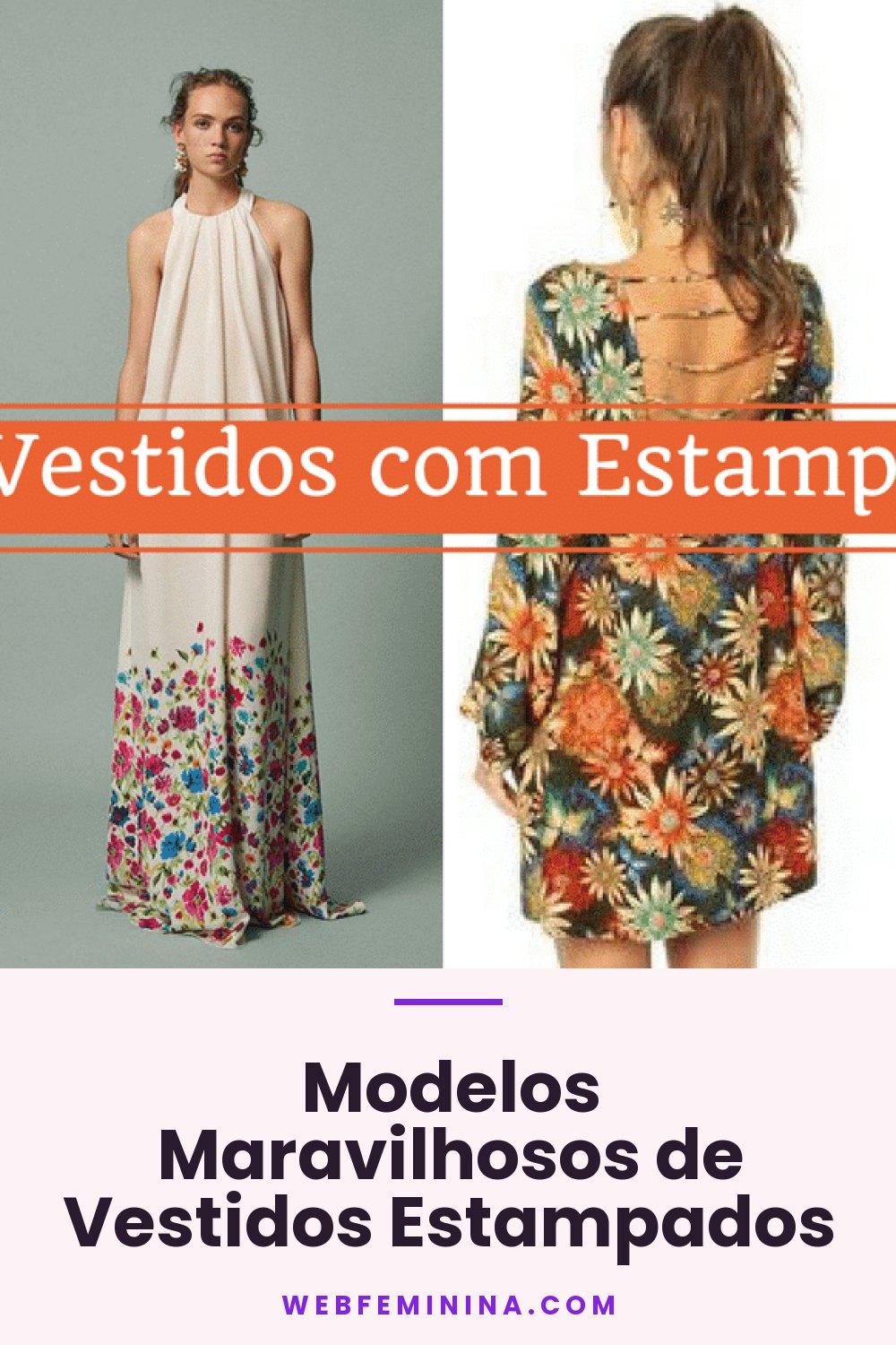 Modelos Maravilhosos de Vestidos Estampados