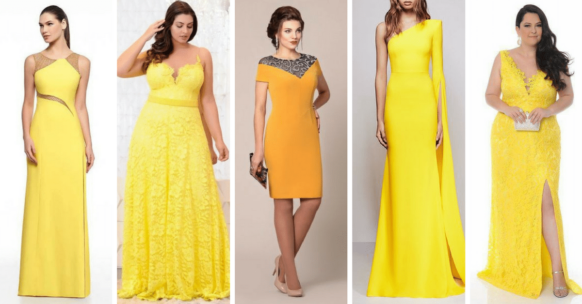 modelos vestidos amarelos