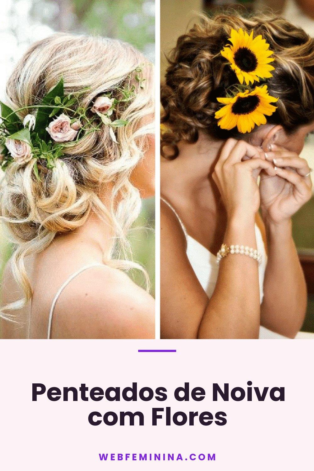 Penteados de Noiva com Flores