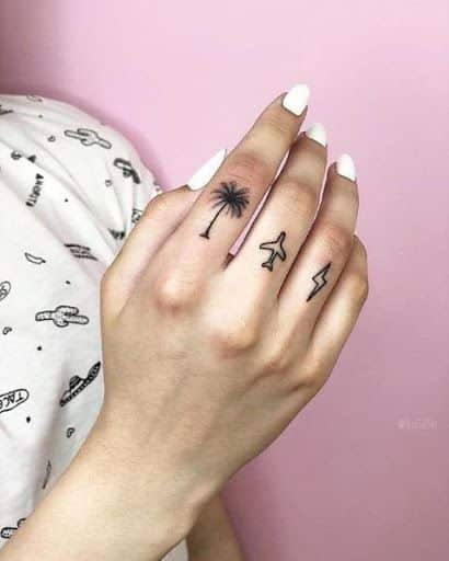 tatuagem feminina tumblr dedos