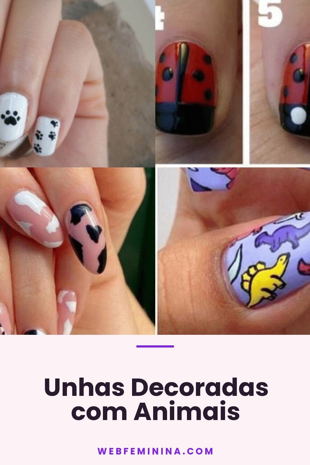 Unhas Decoradas com Animais
