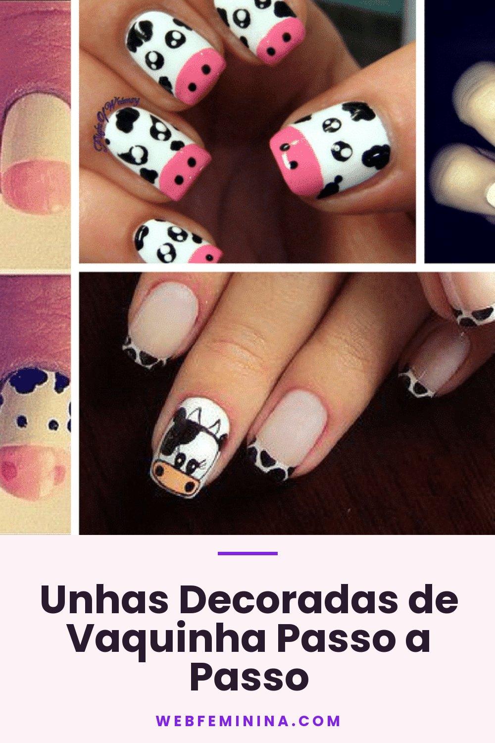 Unhas Decoradas de Vaquinha Passo a Passo