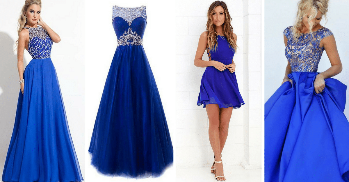 vestidos azul royal