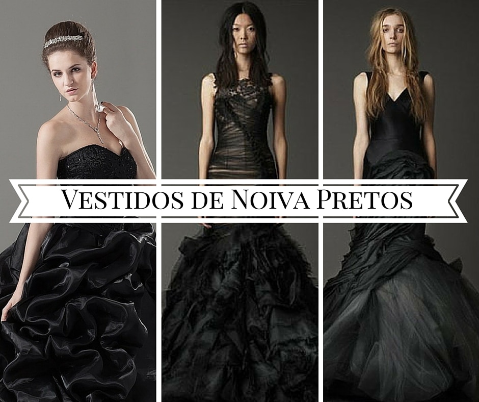 vestidos em preto para noivas