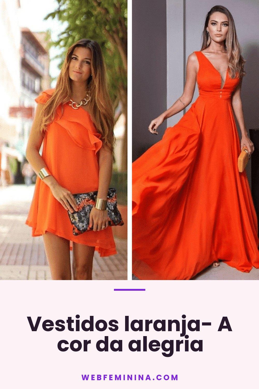 Vestidos laranja- A cor da alegria
